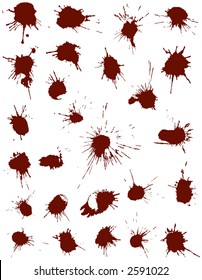 26 Unique Hand Drawn Ink Blots. I drew them just for you.