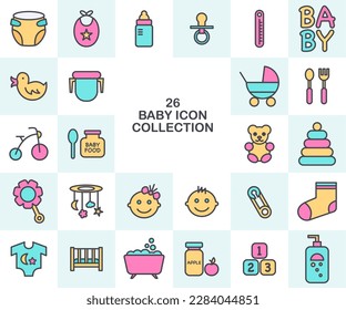 26 Vector Baby Icon Collection