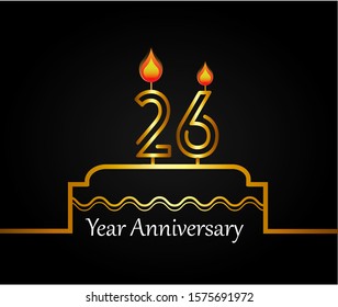 26 year anniversary design template