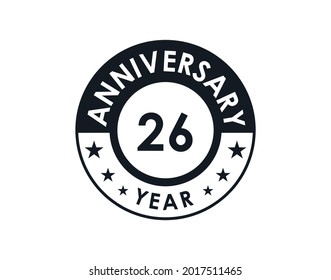 26 Jahre Jubiläum-Vektordesign