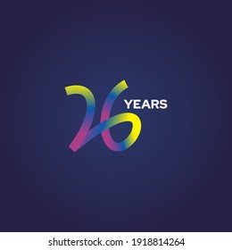 26 Years Of Anniversary Celebration Logo Design 