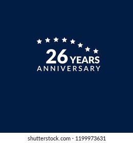 26 Years Anniversary Celebration Simple Logo