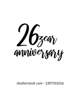 26 years anniversary celebration simple logo