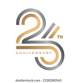 26 years anniversary logo vector template