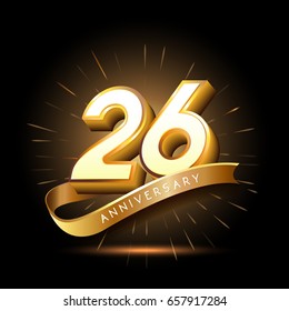 20 Years Golden Anniversary Logo Celebration Stock Vector (Royalty Free ...