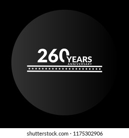 260 years anniversary, logo template. 