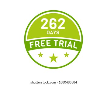 262 days free trial. 262 day Free trial badges