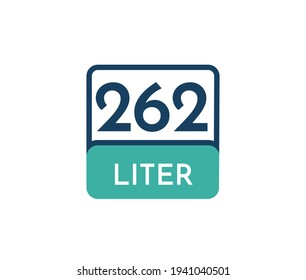 262 liters icon vector illustration