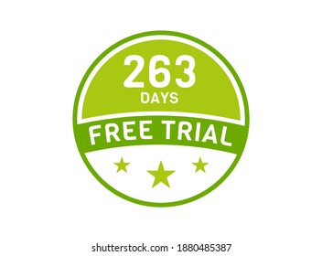 263 days free trial. 263 day Free trial badges