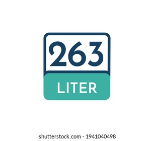 263 liters icon vector illustration