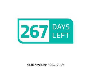 267 Days Left banner on white background, 267 Days Left to Go