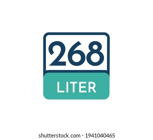 Ilustración vectorial de icono de 268 litros