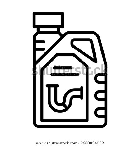 26-Drain Cleaner icon line vector.eps