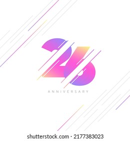 26th Anniversary Logo Design, Number 26 Icon Vector Template.
