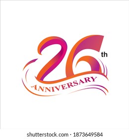 26th Anniversary Logo Vector Design