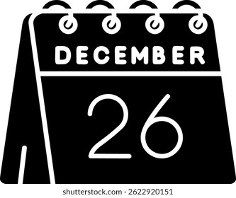 26. Dezember Line Vektor Icon Design