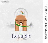 26th January 76th Indian Republic Day Social Media Post, Republic Day Poster, Banner, Web Banner, Greeting Card, Status, Sale Banner