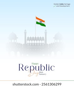 26th January 76th Indian Republic Day Social Media Post, Republic Day Poster, Banner, Web Banner, Greeting Card, Status, Sale Banner