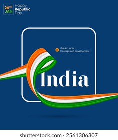 26th January 76th Indian Republic Day Social Media Post, Republic Day Poster, Banner, Web Banner, Greeting Card, Status, Sale Banner