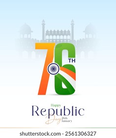 26th January 76th Indian Republic Day Social Media Post, Republic Day Poster, Banner, Web Banner, Greeting Card, Status, Sale Banner