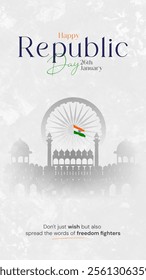 26th January 76th Indian Republic Day Social Media Post, Republic Day Poster, Banner, Web Banner, Greeting Card, Status, Sale Banner