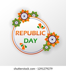 26th January, Happy Republic Day of India in vector background