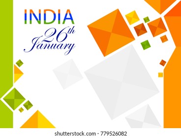 26th January, Happy Republic Day of India in vector background