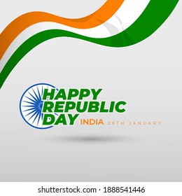 26th january india republic day  greeting card design