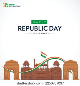 26th January India Republic Day 74th Celebration Social Media Post