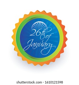 26th of January Indian Republic Day celebration. Card , banner, poster for Republic day.
