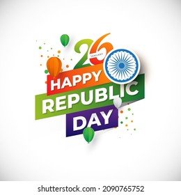 26th January Indian Republic Day Greeting Background Template