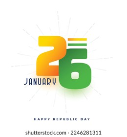 26th january indian republic day celebration background vector 