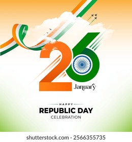 26th January Indian Republic Day Banner Background Design Template