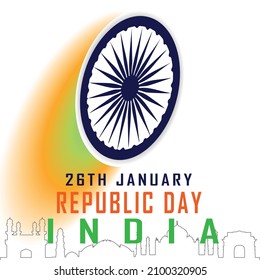 26th of January, Republic Day Celebration of India - Famous Indian monument and Landmark of India - Independence Day