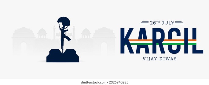 26th July Kargil Vijay Diwas Design Concept With Indian Flag And Army Social Media Post