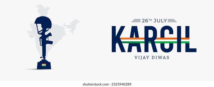 26th July Kargil Vijay Diwas Design Concept With Indian Flag And Army Social Media Post