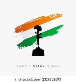 26th July Kargil Vijay Diwas Design Concept With Indian Flag and Army Social Media Post