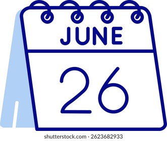26 de junho Linha vetor Ícone Design
