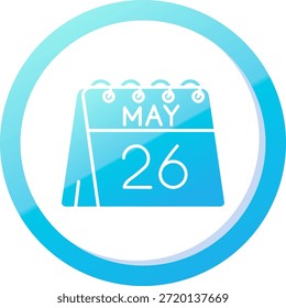 26 de mayo Línea Vector Icon Design