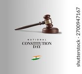 26th November- Constitution Day of India, Constitution Day of India and National Constitution Day, Indian constitution day social media post template design.