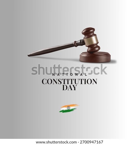 26th November- Constitution Day of India, Constitution Day of India and National Constitution Day, Indian constitution day social media post template design.