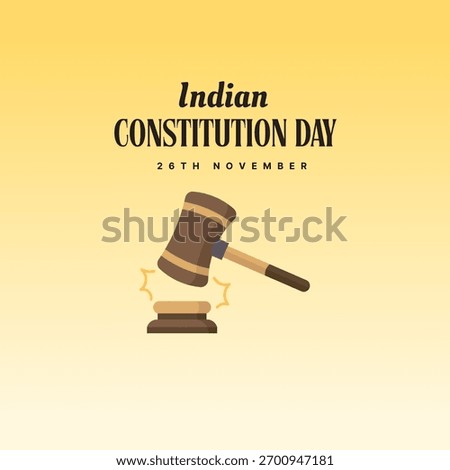 26th November- Constitution Day of India, Constitution Day of India and National Constitution Day, Indian constitution day social media post template design.