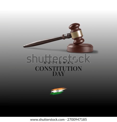 26th November- Constitution Day of India, Constitution Day of India and National Constitution Day, Indian constitution day social media post template design.
