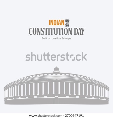 26th November- Constitution Day of India, Constitution Day of India and National Constitution Day, Indian constitution day social media post template design.