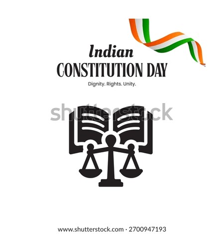 26th November- Constitution Day of India, Constitution Day of India and National Constitution Day, Indian constitution day social media post template design.