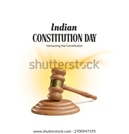 26th November- Constitution Day of India, Constitution Day of India and National Constitution Day, Indian constitution day social media post template design.