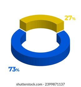 27 73 3d donut pie chart illustration eps vector