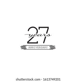 27 anniversary celebration vector concept design