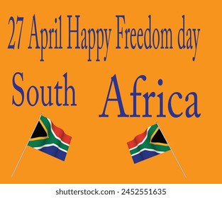 27 April Freedom south Africa in design and flag