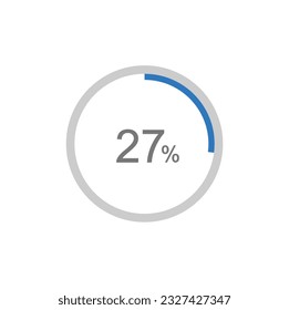 27% circle diagrams Infographics vector, 27 Percentage ready to use for web design.